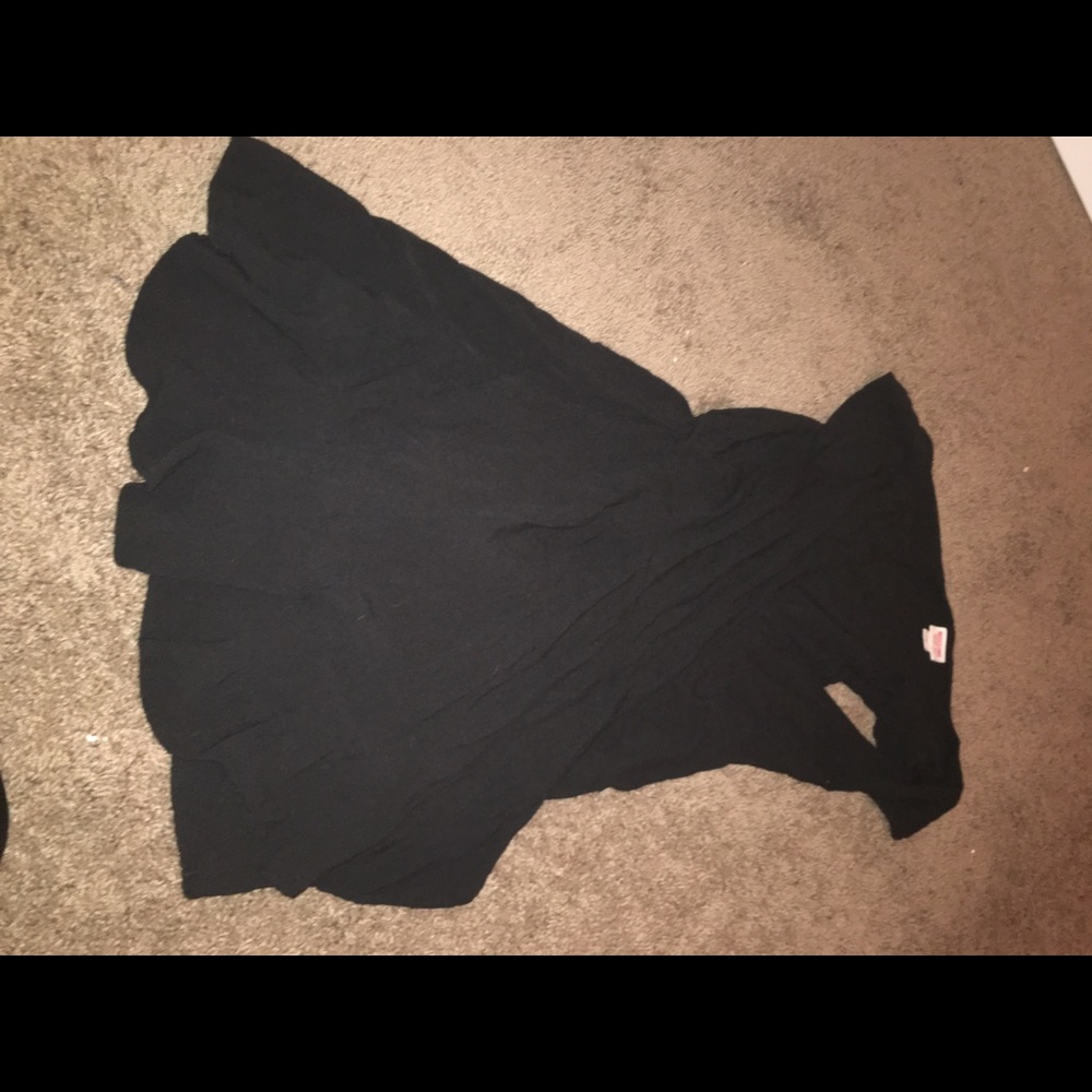 black wrap around dress